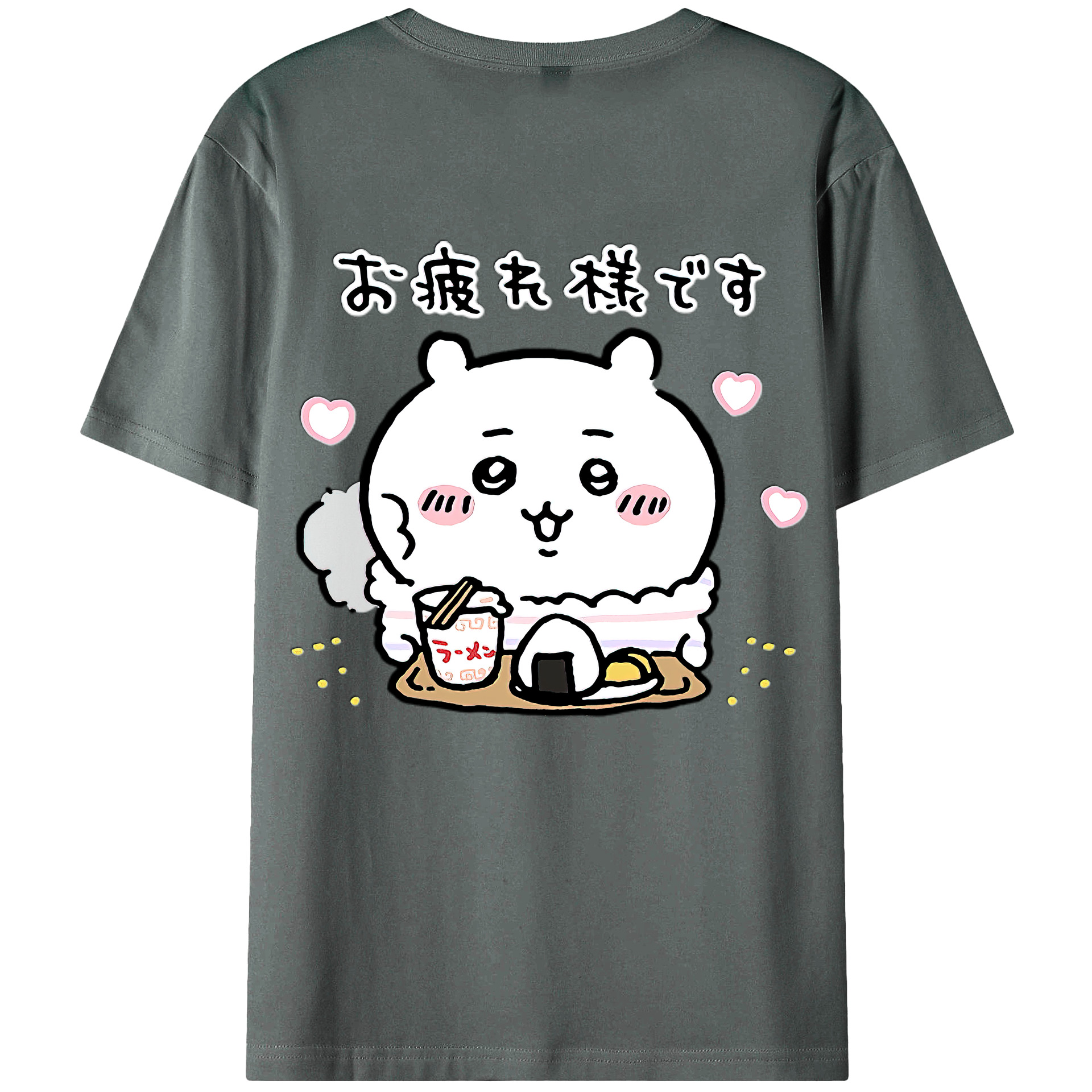 （画像用） ちいかわ ちいかわ Chii-kawa chiikawa 綿100％ メンズ半袖Tシャツ（バックプリント） 通気性